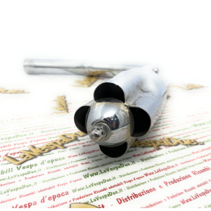 Chrome Missile Torpedo Exhaust for VESPA 98 125 Low Headlight Rod Gearbox Italian Craftsmanship