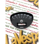 Quadrante contachilometri 120 km/h per VESPA 125 VNL3T 180 VSD1T 200 VSE1T RALLY adattabile 125 VMB1T VEGLIA BORLETTI fondo base per contachilometro