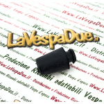 Kabelverschraubung der Spulenabdeckung für Hochspannungskabel für VESPA 150 GS VS 160 GS 180 SS 200 RALLY aus schwarzem dielektrischem Gummi. Ausgang des Hochspannungskabels an der äußeren Spulenabdeckung