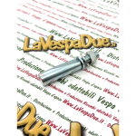 Keilbolzen zur Befestigung des Lenkers an der Gabel für VESPA 125 V30T 1951 aus verchromtem Metall, komplett mit Mutter