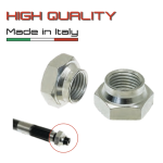 Dado zincato fissaggio tamburo ruota APE 50  tutti i modelli e APE CAR MAX DIESEL MP TM da cianfrinare M 14 x 1.5 chiave 22 r.o. 074521