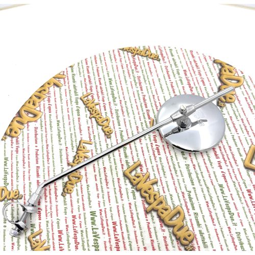 Specchio retrovisore cromato destro o sinistro diametro mm. 100 con morsetto per VESPA 125 150 faro basso struzzo e Lambretta 125 A B C D