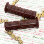 Coppia manopole per VESPA 50 90 125 SPECIAL PRIMAVERA ET3 di colore marrone fino al 1978 r.o. 141924