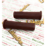 Coppia manopole di gomma marrone per VESPA 125 150 200 PX PE ARCOBALENO T5 tipo originale r.o. 179833