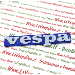 Scritta Targhetta anteriore Blu stampata 3D per VESPA 50 125 HP V FL FL2 N XL 