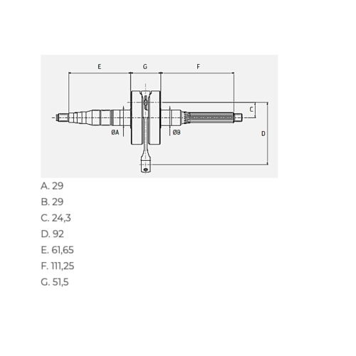 Albero Motore per APRILIA DERBI GILERA PIAGGIO BEVERLY 4T 125 150