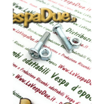 Coppia viti a croce con dado cenfrinato per VESPA 50 80 90 125 V5X V5S1T V5P1T VA52T V8X5T VA81T V9X1T VAM1T VMS1T VMX vite fissaggio leve in metallo con trattamento di zincatura