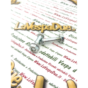 Coppia viti a taglio con dado per VESPA 50 125 150 200 V5N V5P2T VMX7T VNR2T VLR2T VSR1T 3016725 > ciclomotori PIAGGIO CIAO BRAVO SI APE 50 e scooter vite fissaggio leve in metallo con trattamento di zincatura