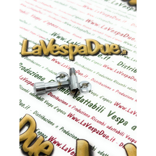 Coppia viti per VESPA 125 150 VNB6T VBB2T 216001 > in metallo con trattamento di cromatura fissaggio leve vite manifattura italiana