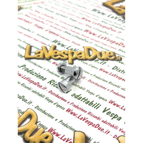 Coppia viti per VESPA 125 150 VNB3 VNB4 VNB5 VB1 VBA VBB VS2 VS3 VS4 VS5 GS GL VLA 160 GS VSB APE AC in metallo con trattamento di cromatura fissaggio leve vite manifattura italiana