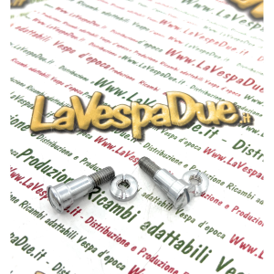 Coppia viti per VESPA 125 150 VNB3 VNB4 VNB5 VB1 VBA VBB VS2 VS3 VS4 VS5 GS GL VLA 160 GS VSB APE AC in metallo con trattamento di cromatura fissaggio leve vite manifattura italiana