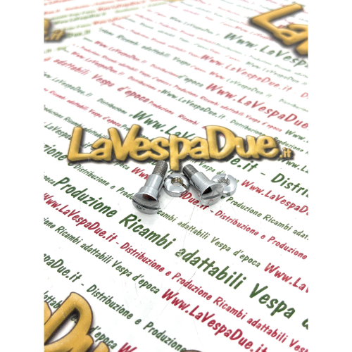 Coppia viti per VESPA 125 Faro Basso VM1T VM2T VN1T VN2T 150 VL1T VL2T VL3T APE AB3T AB4T in metallo con trattamento di cromatura vite fissaggio leve r.o. 610327M vite manifattura italiana