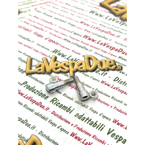 Coppia viti a taglio con dado per VESPA 50 90 125 150 180 200 RALLY SPRINT VELOCE SUPER GT GTR S SS vite testa a taglio fissaggio leve in metallo con trattamento di cromatura