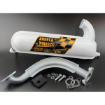 Marmitta bianca PINASCO 26561795 per VESPA 50 N L R SPECIAL siluro smaltata bianca