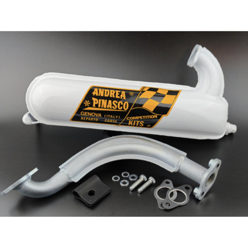 Marmitta bianca PINASCO 26561795 per VESPA 50 N L R SPECIAL siluro smaltata bianca