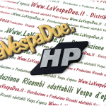 Scritta Targhetta HP bauletto nero stampata 3D per VESPA 50 125 HP 3 e 4 marce 