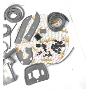 Serie kit parti in gomma grigie restauro LAMBRETTA 125 150 LI SPECIAL SX 175 TV 3° 200 TV SX
