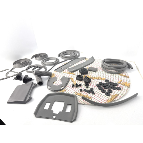 Serie kit parti in gomma grigie restauro LAMBRETTA 125 150 LI SPECIAL SX 175 TV 3° 200 TV SX