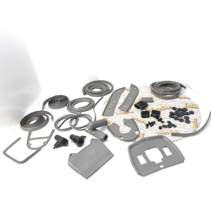 Serie kit parti in gomma grigie restauro LAMBRETTA 125 150 LI SPECIAL SX 175 TV 3° 200 TV SX