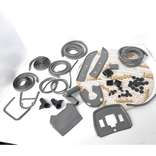 Serie kit parti in gomma grigie restauro LAMBRETTA 125 150 LI SPECIAL SX 175 TV 3° 200 TV SX