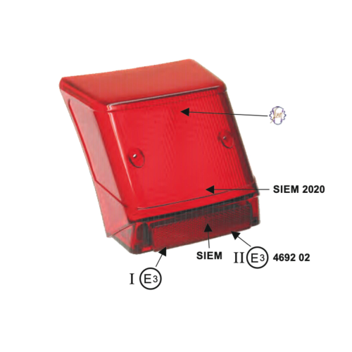 Corpo Luminoso SIEM  plastica Fanalino stop Fanale Posteriore per VESPA PK 125 XL