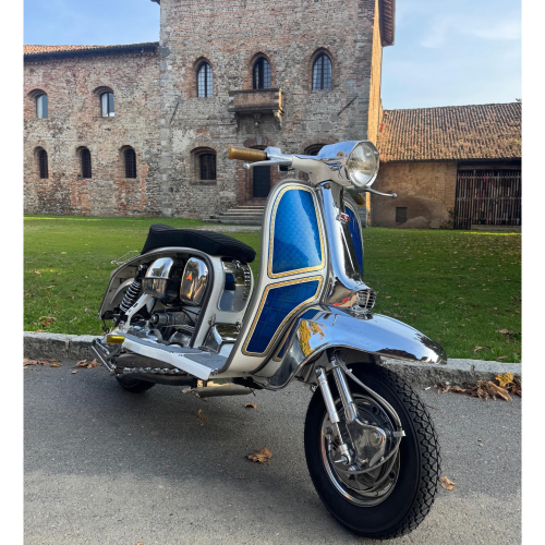 XL LAMBRETTA 125 150 LI SPECIAL GP DL SX 175 TV 2ª 3ª 200 TV SX GP DL ro 19970010 Innocenti Depósito de acero inoxidable pulido de 10 litros