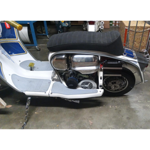 XL LAMBRETTA 125 150 LI SPECIAL GP DL SX 175 TV 2ª 3ª 200 TV SX GP DL ro 19970010 Innocenti Depósito de acero inoxidable pulido de 10 litros