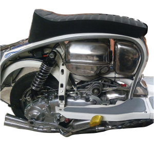 XL LAMBRETTA 125 150 LI SPECIAL GP DL SX 175 TV 2ª 3ª 200 TV SX GP DL ro 19970010 Innocenti Depósito de acero inoxidable pulido de 10 litros