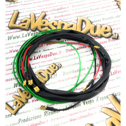 IMPIANTO ELETTRICO PER PIAGGIO 50 CIAO dal 1980 al 1988 CON GUAINA DI PROTEZIONE ESTERNA NERA 
