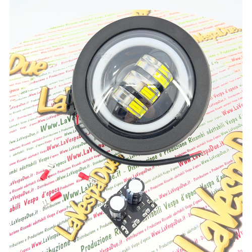 Gruppo ottico faro anteriore LED SIEM completo per VESPA PK
