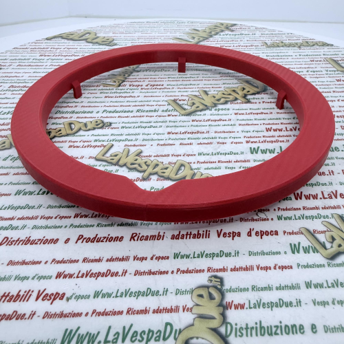 Anello Copri dadi ruota cerchio 3D ROSSO Stampato 3D VESPA 50 125 PK XL HP S FL AUTOMATICA PLURIMATIC RUSH N FL2 EFFETTO CARBONIO ottima qualità e resistenza 