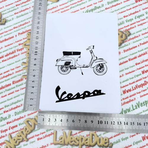 Tasca Porta documenti vintage BIANCO per VESPA 125 150 160 180 200 GT GTR SPRINT VELOCE TS RALLY GS SS GL  portadocumenti