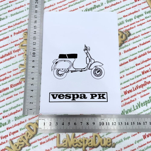 Tasca Porta documenti vintage BIANCO per VESPA 50 125 PK S XL RUSH N FL FL2 HP AUTOMATICA PLURIMATIC  portadocumenti