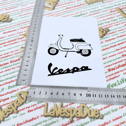 Tasca Porta documenti vintage BIANCO per VESPA 50 90 125 SPECIAL ETS N L R SS S ELESTART portadocumenti