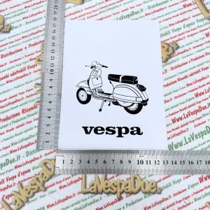 Tasca Porta documenti vintage BIANCO per VESPA PX PE 80 125 150 200 P E ARCOBALENO T5 MY MILLENNIUM freno a disco  portadocumenti