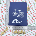 Tasca Porta documenti vintage BLU per ciclomotori Piaggio CIAO SI BRAVO BOXER SUPER PORTER GRILLO BOSS TRE portadocumenti