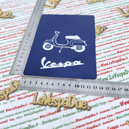 Tasca Porta documenti vintage BLU per VESPA 50 90 125 SPECIAL ETS N L R SS S ELESTART portadocumenti