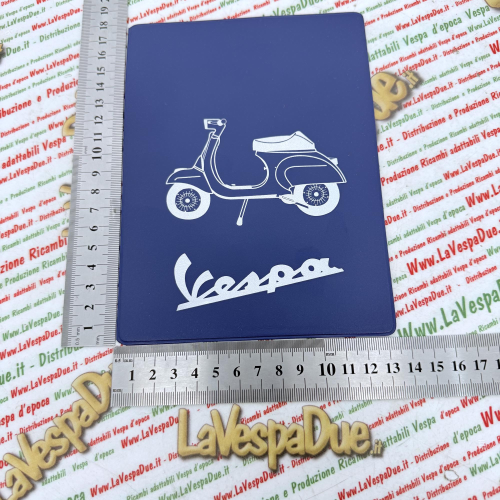 Tasca Porta documenti vintage BLU per VESPA 50 90 125 SPECIAL ETS N L R SS S ELESTART portadocumenti