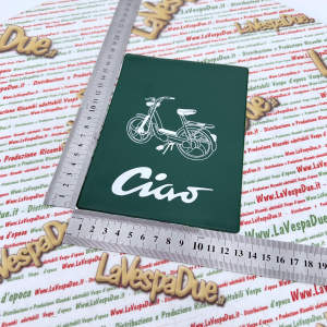 Tasca Porta documenti vintage VERDE per ciclomotori Piaggio CIAO SI BRAVO BOXER SUPER PORTER GRILLO BOSS TRE portadocumenti