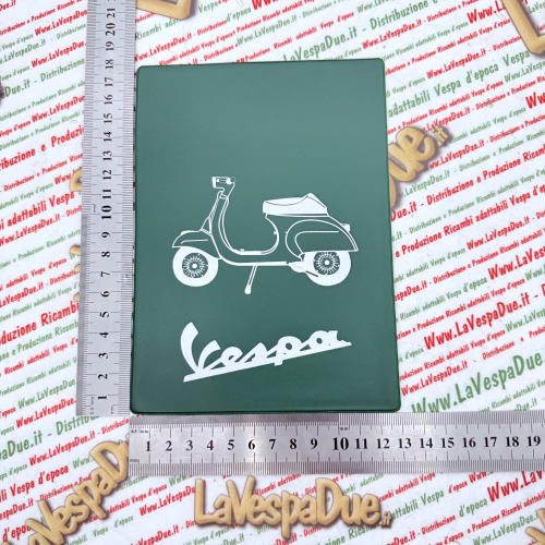 Tasca Porta documenti vintage VERDE per VESPA 50 90 125 SPECIAL ETS N L R SS S ELESTART portadocumenti