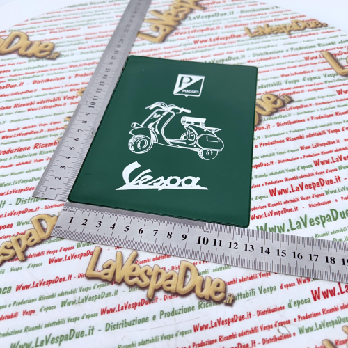 Tasca Porta documenti vintage VERDE per VESPA 98 125 150 V1T V15T V30T V33T V98T VU1T U VM VN VL VB1T VNB VBB VBA VNA faro basso struzzo anni 60  portadocumenti