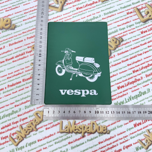 Tasca Porta documenti vintage VERDE per VESPA PX PE 80 125 150 200 P E ARCOBALENO T5 MY MILLENNIUM freno a disco  portadocumenti