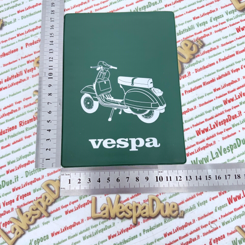 Tasca Porta documenti vintage VERDE per VESPA PX PE 80 125 150 200 P E ARCOBALENO T5 MY MILLENNIUM freno a disco  portadocumenti