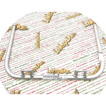 Cavalletto centrale per VESPA 150 VGLA VGLB e per trasformazione veicoli da ruota 8'' a 10'' 125 VNA VNB VBA VBB in metallo Ø 16 mm fornito con tappi e trattamento di zincatura