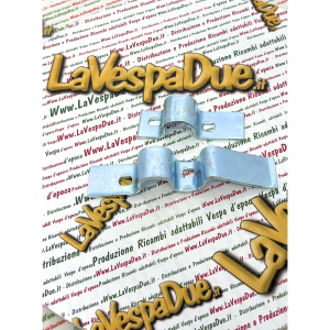 Coppia staffe per cavalletto da 20 mm per VESPA 80 125 150 200 PX PE T5 ARCOBALENO ponticello destro e sinistro con trattamento di zincatura