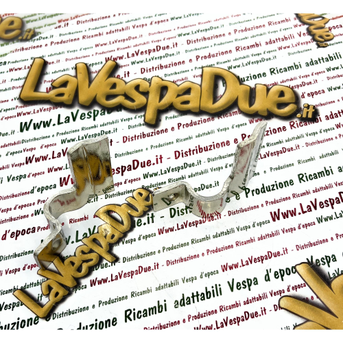 Coppia staffe cavalletto per VESPA 125 V11T a V15T V30T a V33T dal 1949 al 1952 faro basso bacchetta vacanze romane ponticello destro e sinistro con trattamento di nichelatura