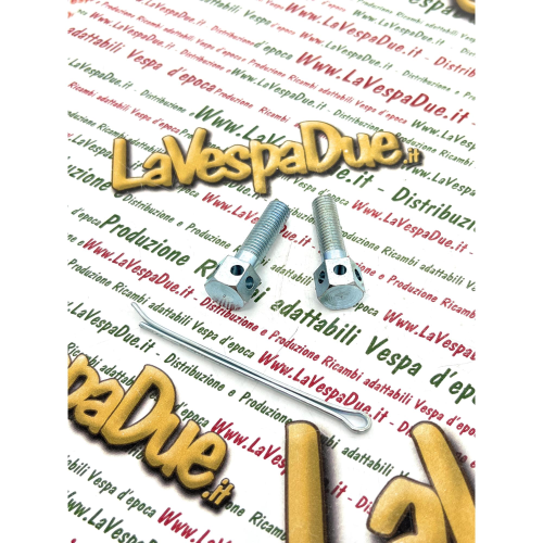 Satz mit 2 7-mm-Schrauben. Komplett mit Zubehör zur Befestigung des Anlasserhebels für VESPA FARO BASSO ITALIENISCHES PRODUKT