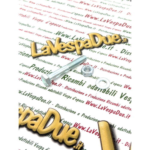 Bullone per fissaggio staffe cavalletto per VESPA 125 VNA VNB VBA VBB VNA1T VGLA1T VGLB1T bullone con dado e rondella con trattamento di zincatura