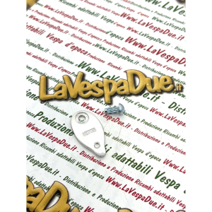 Coperchio serratura NEIMAN con foro 4,4 mm per VESPA 50 50 125 150 SUPER 180 SS GL GT GTR TS SPRINT VELOCE RALLY PIAGGIO CIAO PORTER APE in ottone cromato con rivetto prodotto italiano