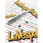 Cresta sul parafango per VESPA 50 N L R 90 125 150 NUOVA PRIMAVERA ET3 SUPER dal 1966 al 1992 fregio in alluminio tipo piccolo con perni e completa di piastrine elastiche per il fissaggio r.o. 1500705 prodotto italiano